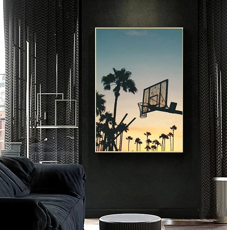 Canvas Painting Basketball Poster Wall Art