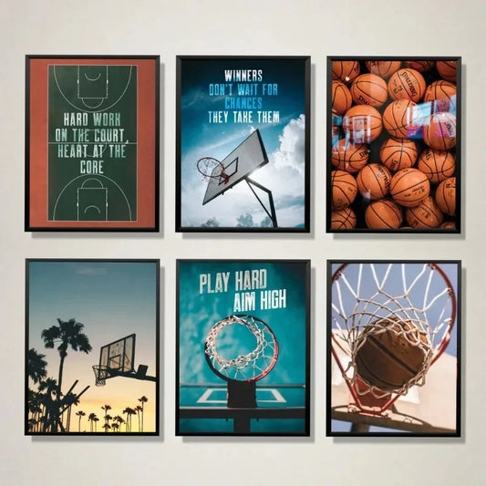 Canvas Painting Basketball Poster Wall Art