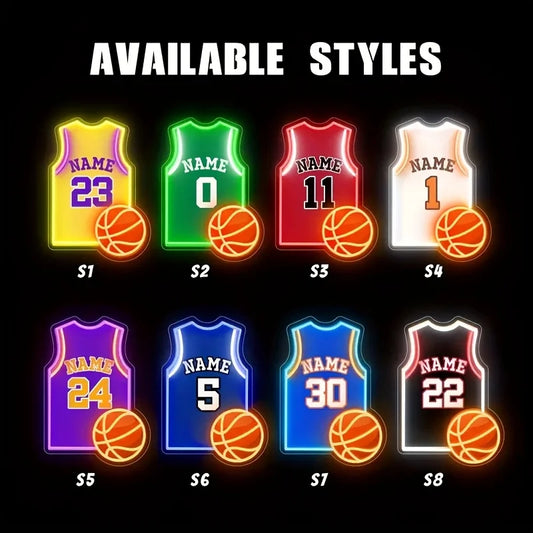 Custom Basketball Jersey Neon Sign USB LED Neon Light