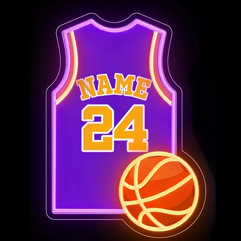 Custom Basketball Jersey Neon Sign USB LED Neon Light