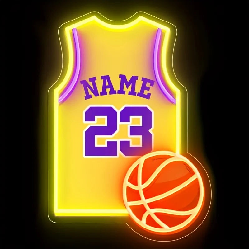 Custom Basketball Jersey Neon Sign USB LED Neon Light