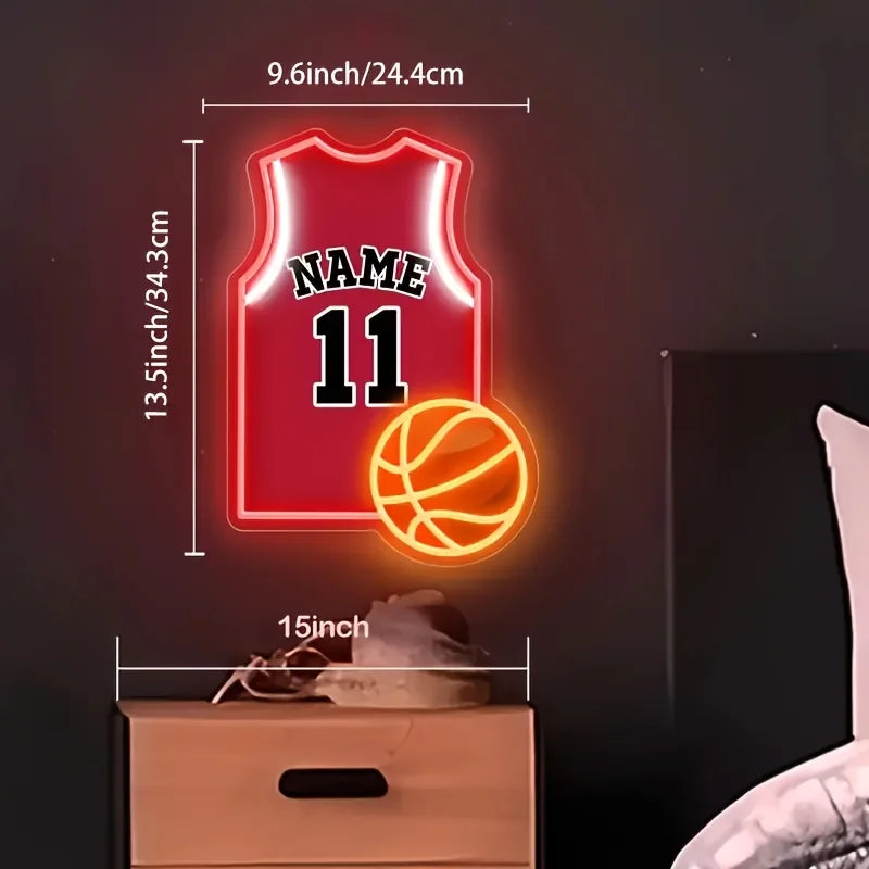 Custom Basketball Jersey Neon Sign USB LED Neon Light