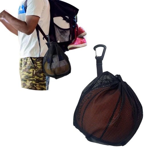 1PC Portable Drawstring Basketball Backpack Mesh Bag